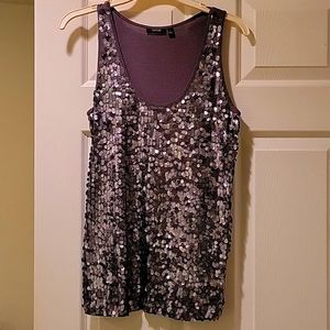 Cute silver sequin top!